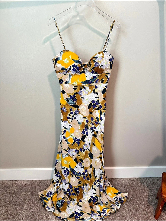 Hello Molly Dresses & Skirts - Hello Molly Floral Maxi Dress in Yellow & Blue Size Small